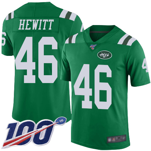 New York Jets Limited Green Men Neville Hewitt Jersey NFL Football #46 100th Season Rush Vapor Untouchable